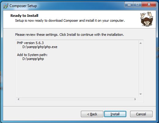 composer ready to install on windows