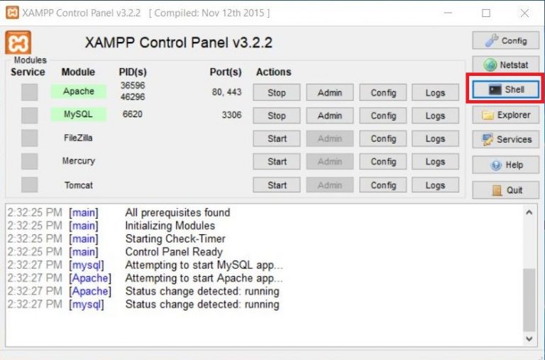 open-xampp-control-panel-wdb24